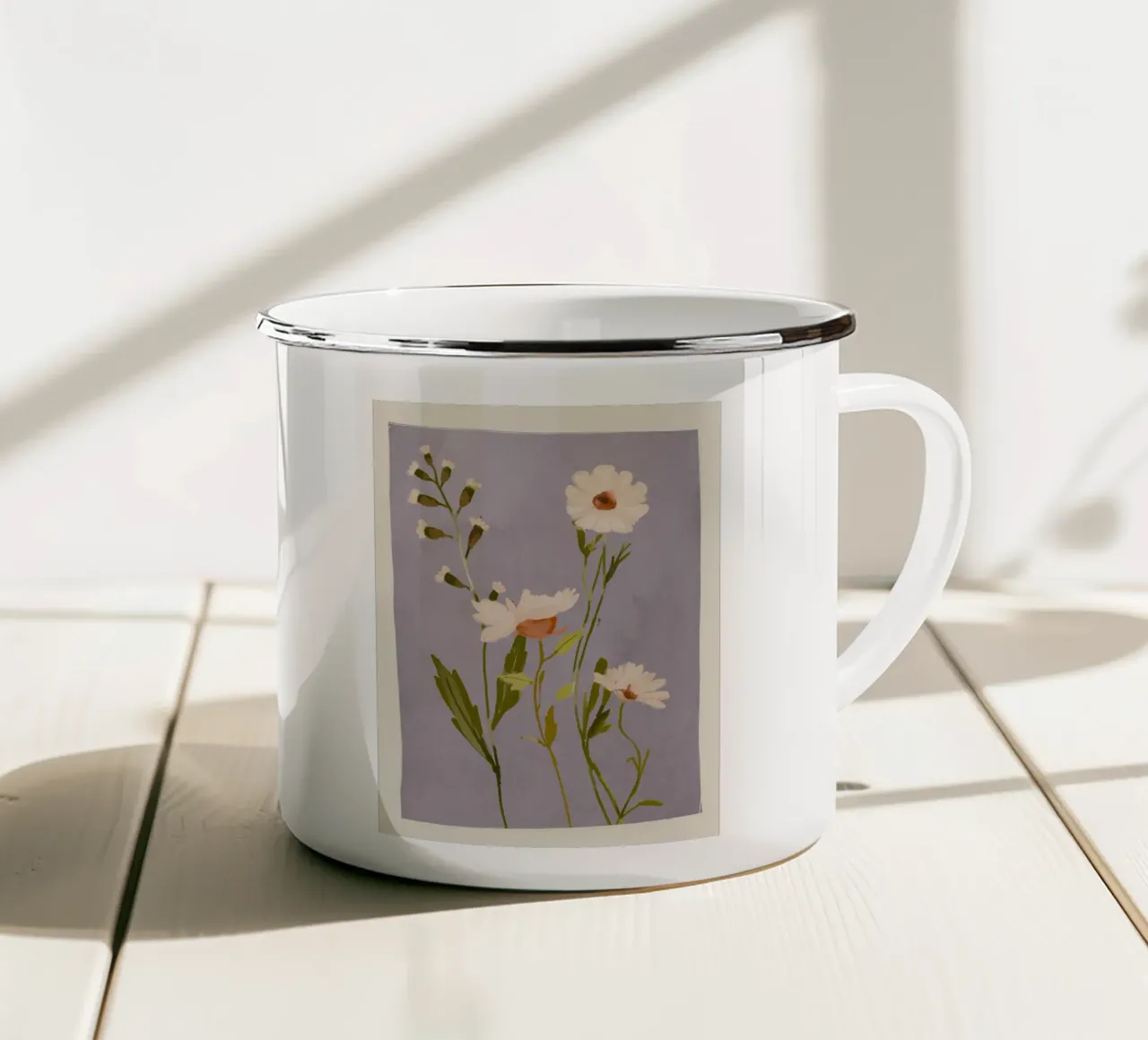 Fiori selvatici 3 tazza in smalto da ThingDesign