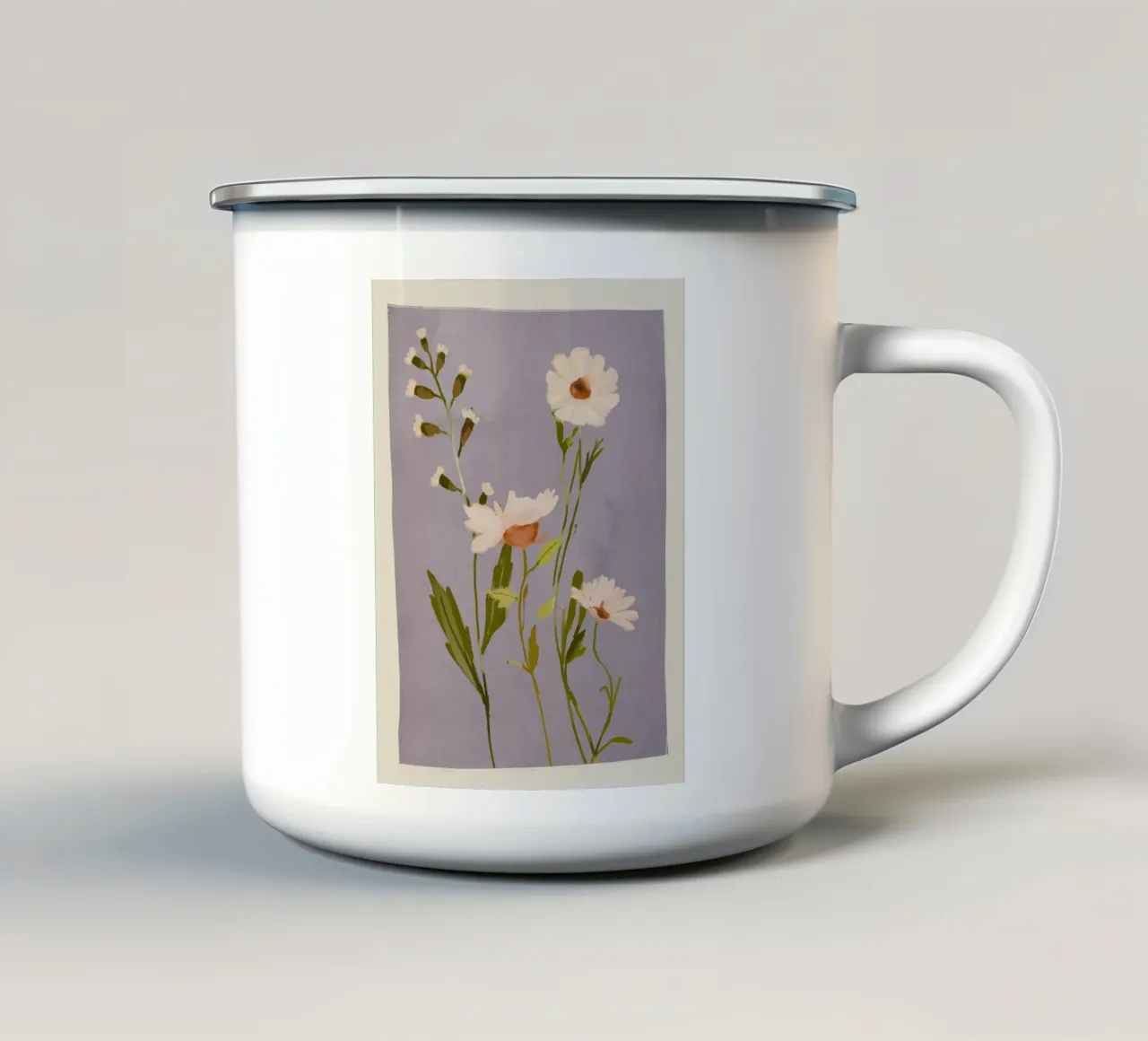 Fiori selvatici 3 tazza in smalto da ThingDesign