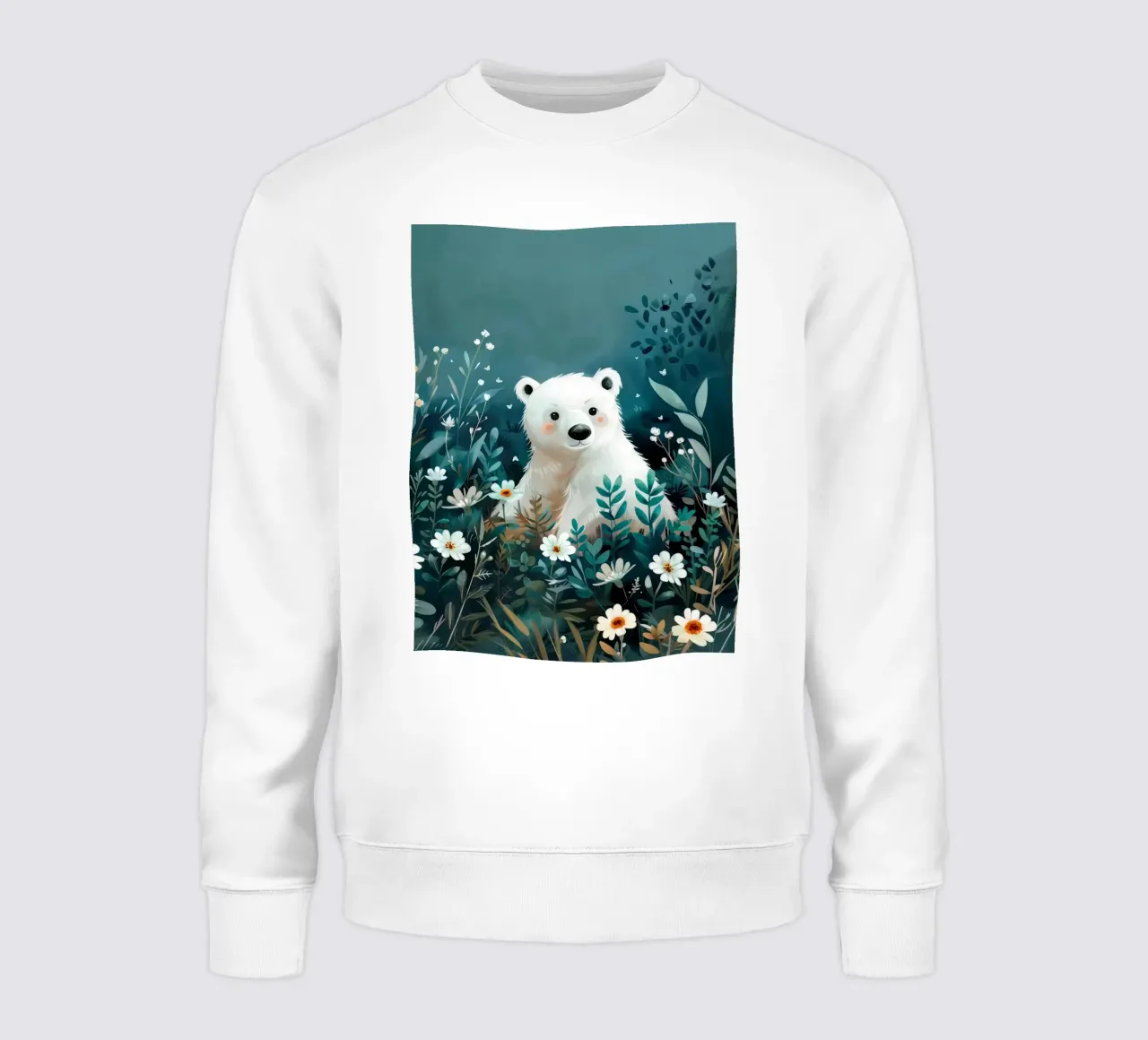 Orso polare in fiori felpa da Damion Francis