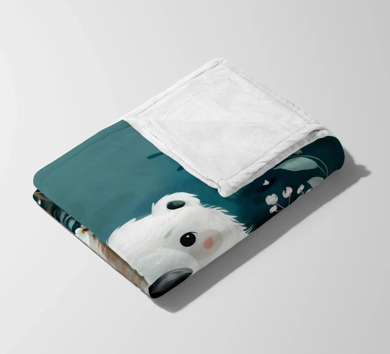 Orso polare in fiori coperta in pile da Damion Francis