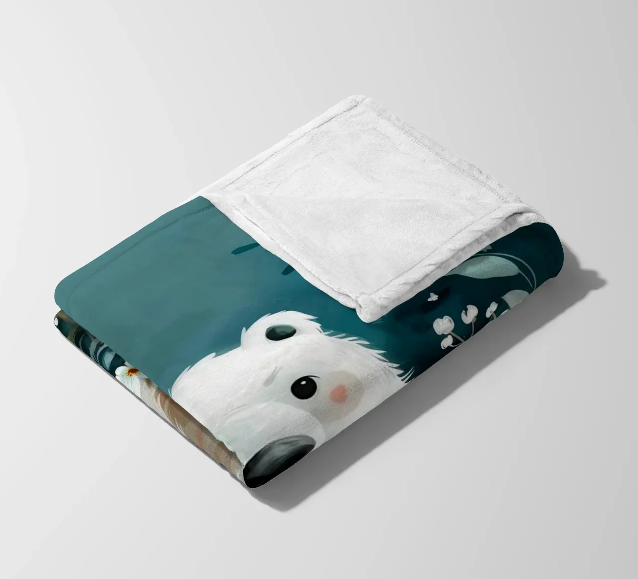 Orso polare in fiori coperta in pile da Damion Francis
