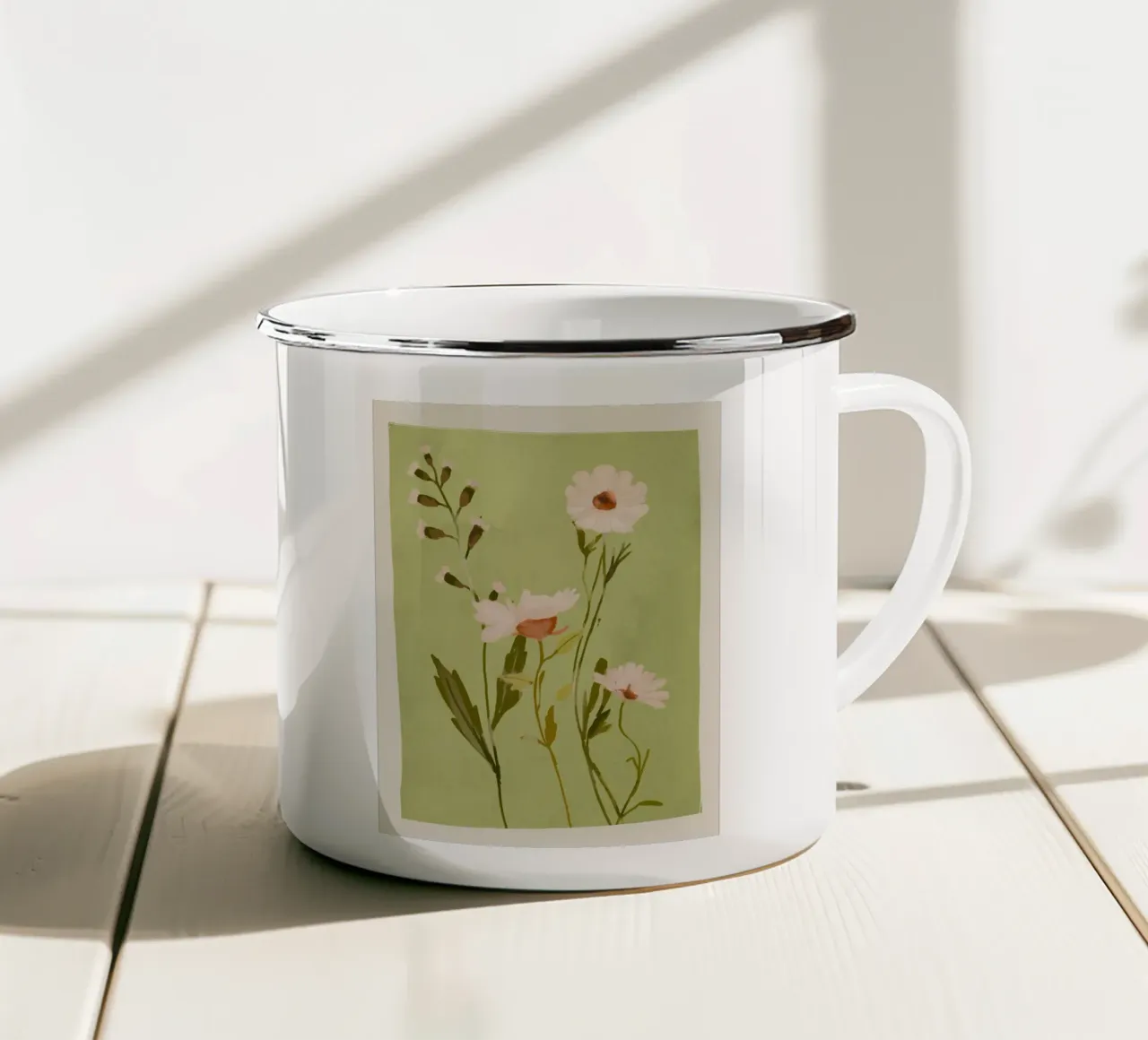 Fiori selvatici 5 tazza in smalto da ThingDesign