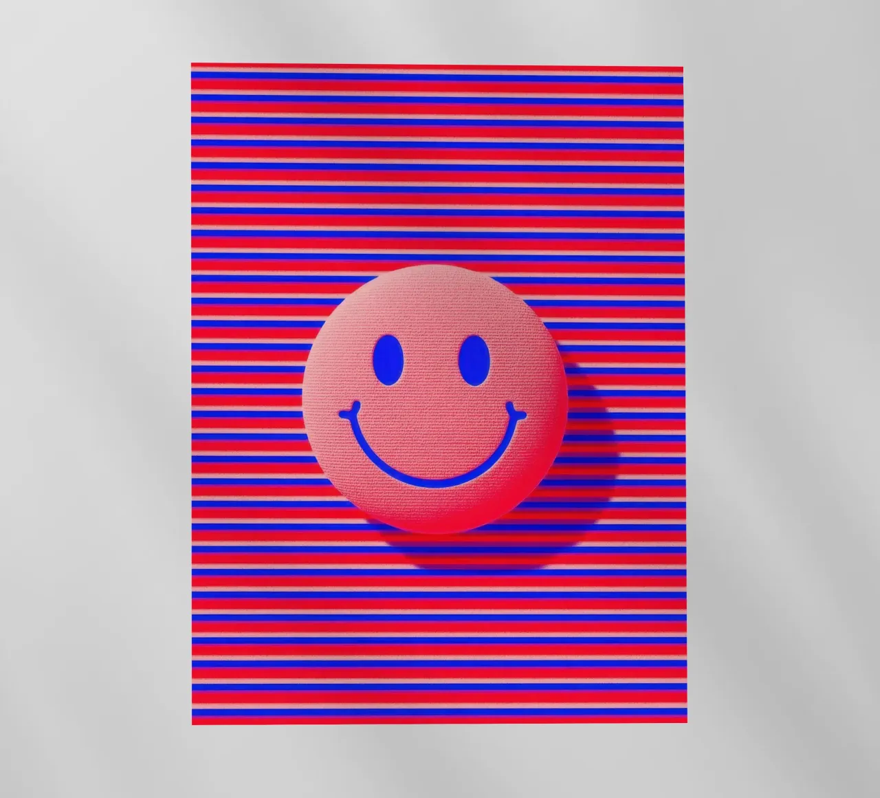 Retro Smiley Dopamin Illustrazione 3D pellicola backlit da Nikis Art Studio