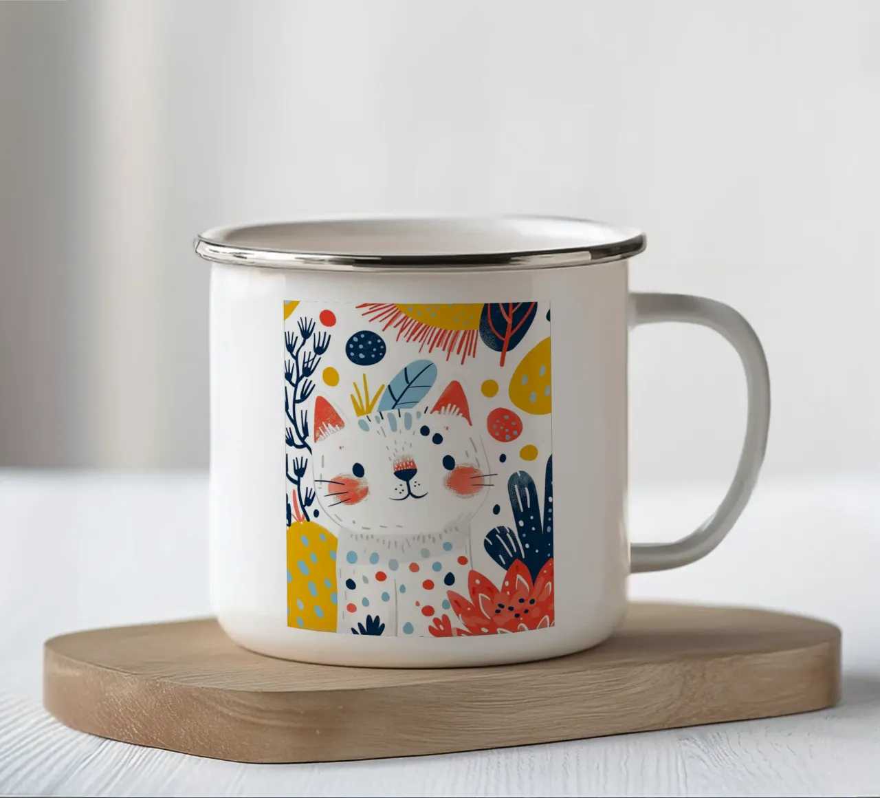 Gattino per bambini tazza in smalto da Damion Francis
