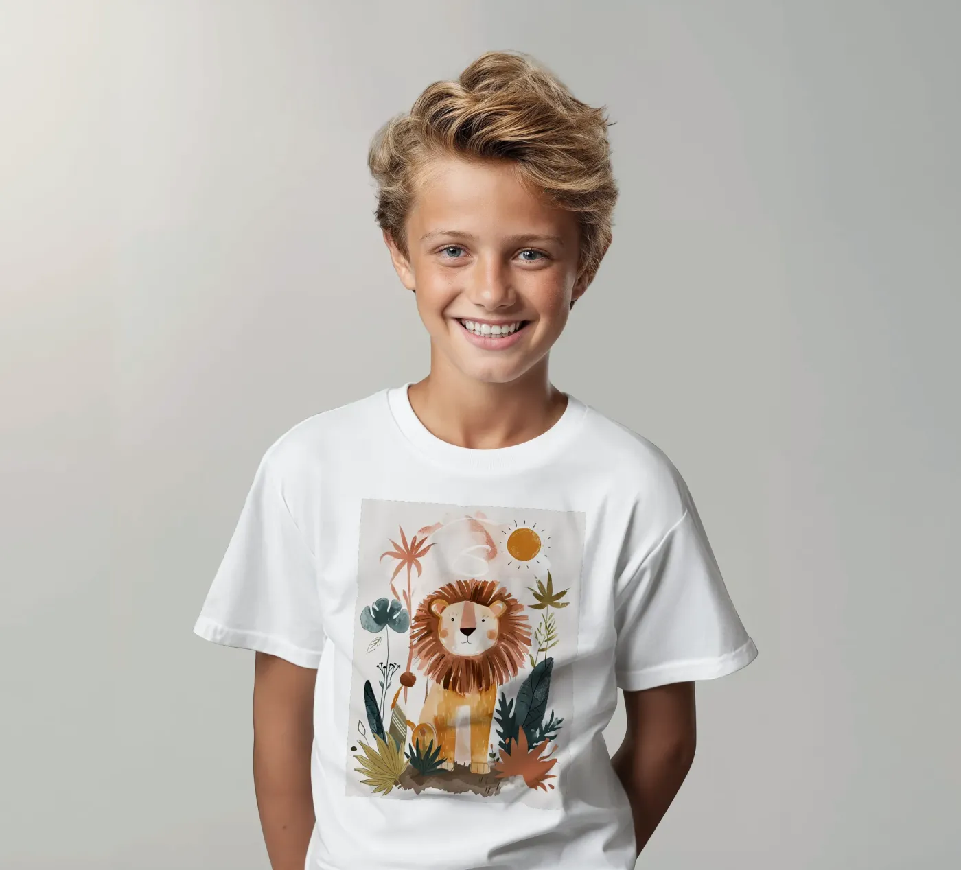 leone t-shirt bambini da Damion Francis