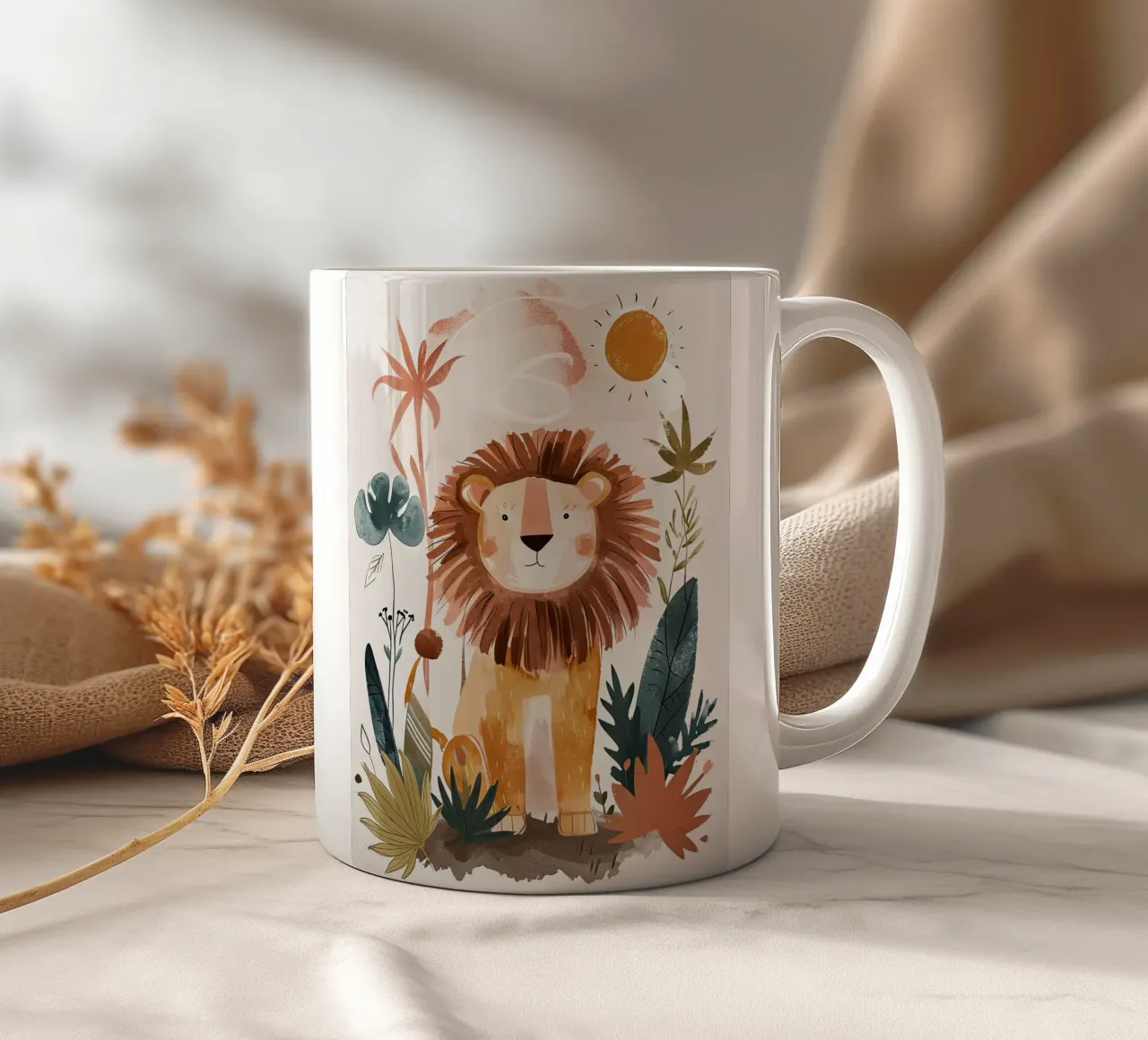 leone tazza in ceramica da Damion Francis