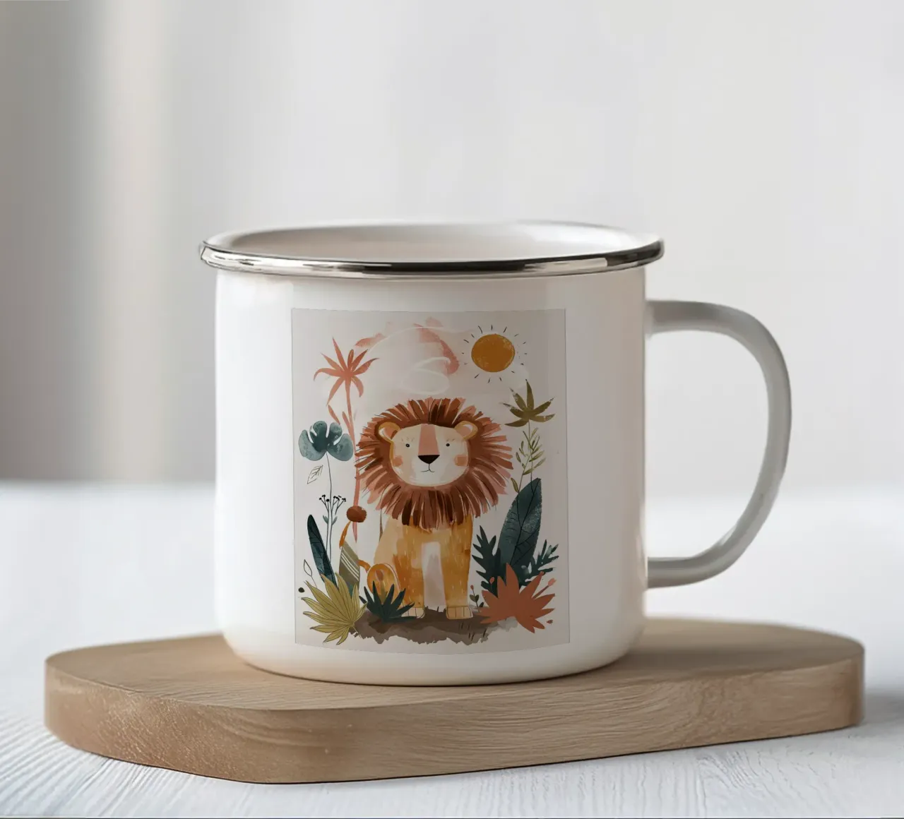leone tazza in smalto da Damion Francis
