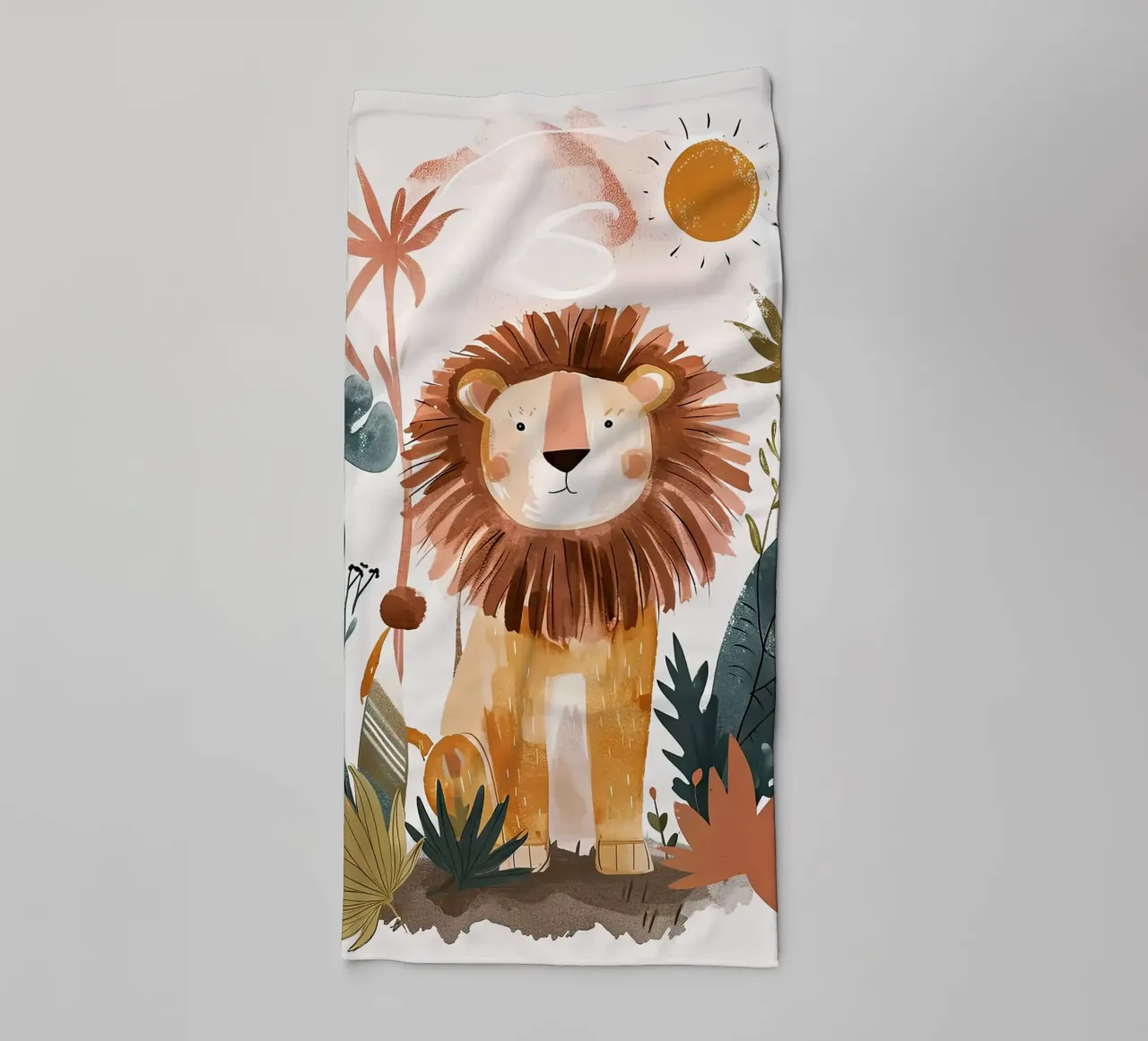 lion towel by Damion Francis