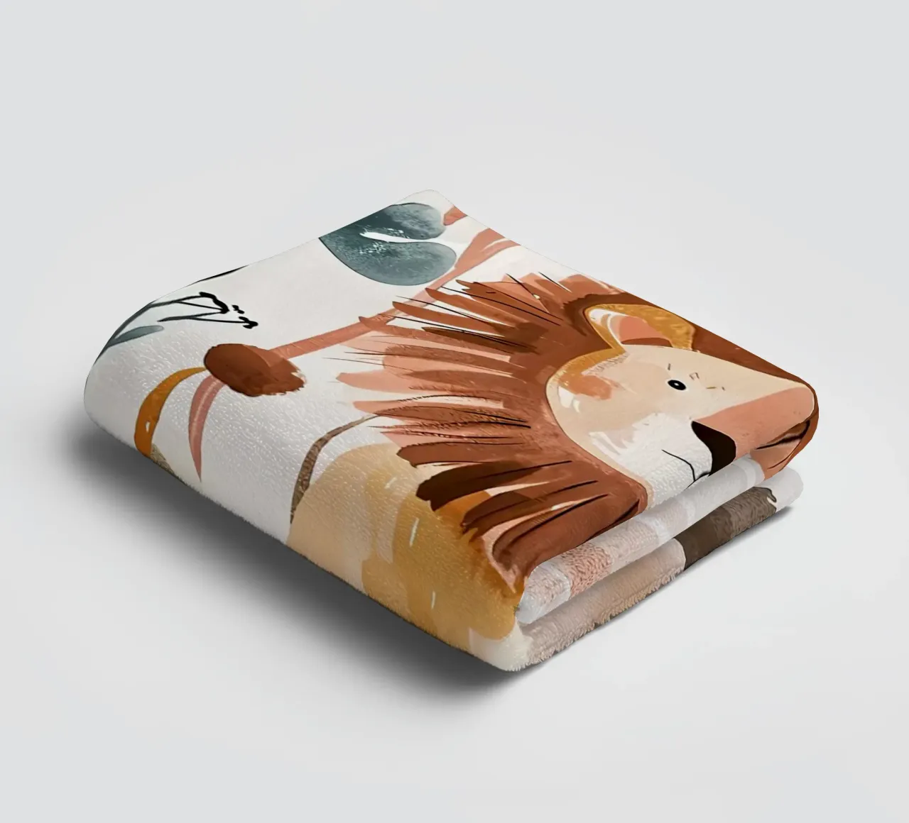 lion towel by Damion Francis