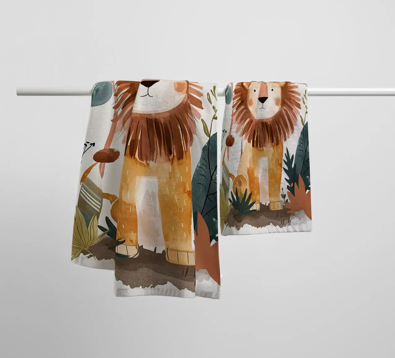 lion towel by Damion Francis