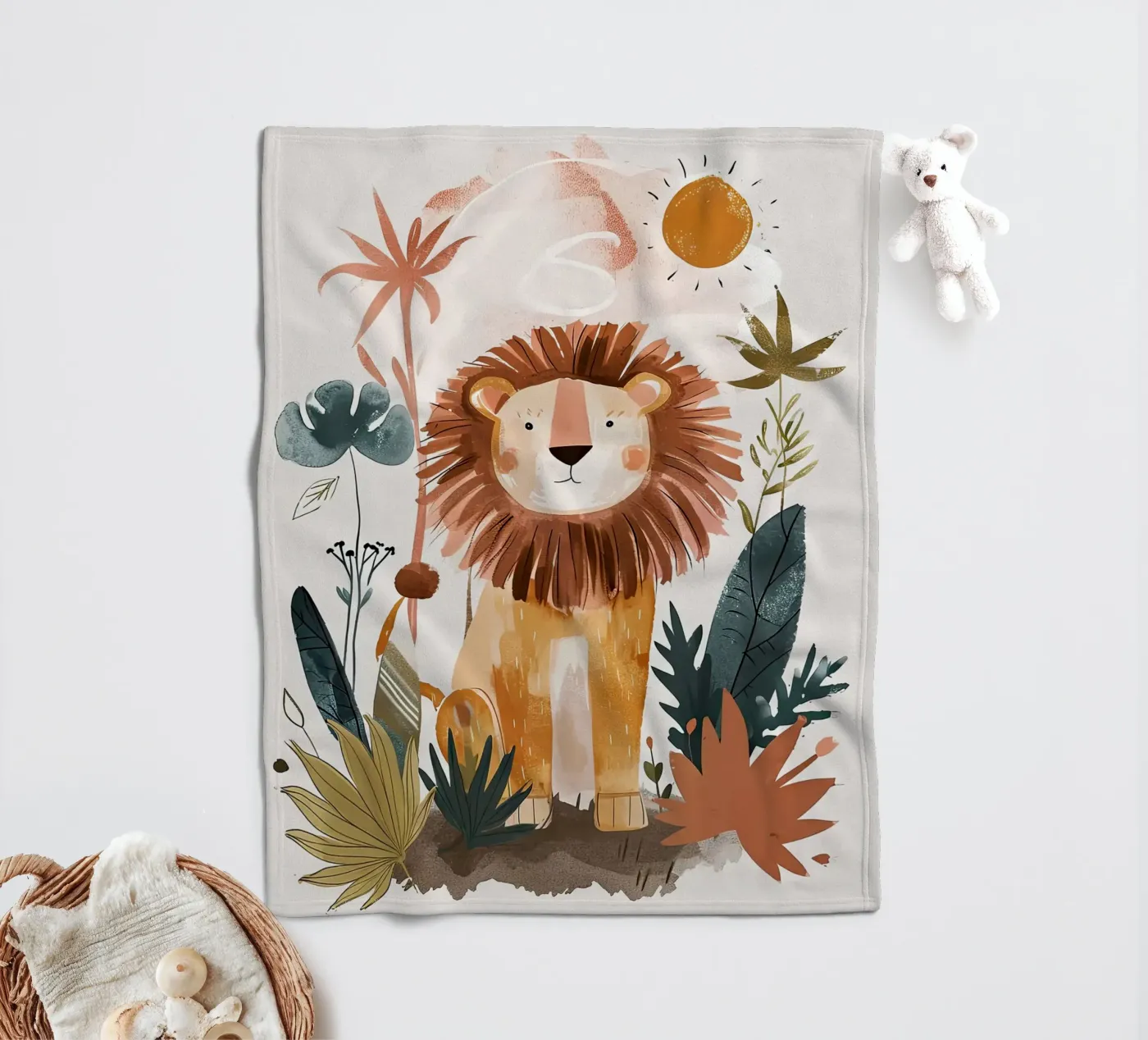 Löwe Fleecedecke von Damion Francis