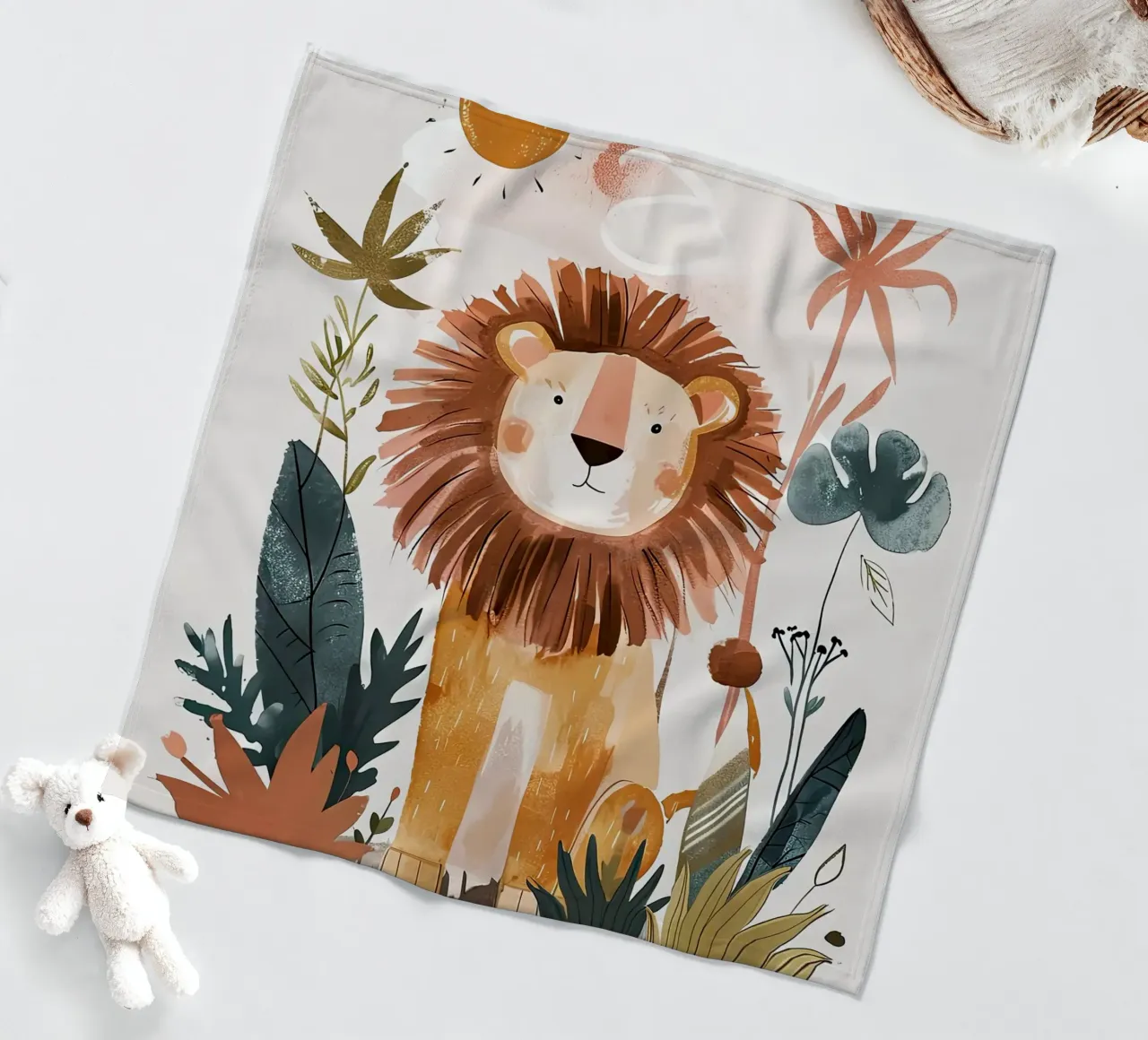 Löwe Fleecedecke von Damion Francis