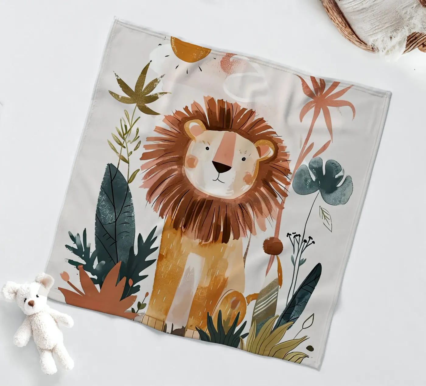 Löwe Fleecedecke von Damion Francis