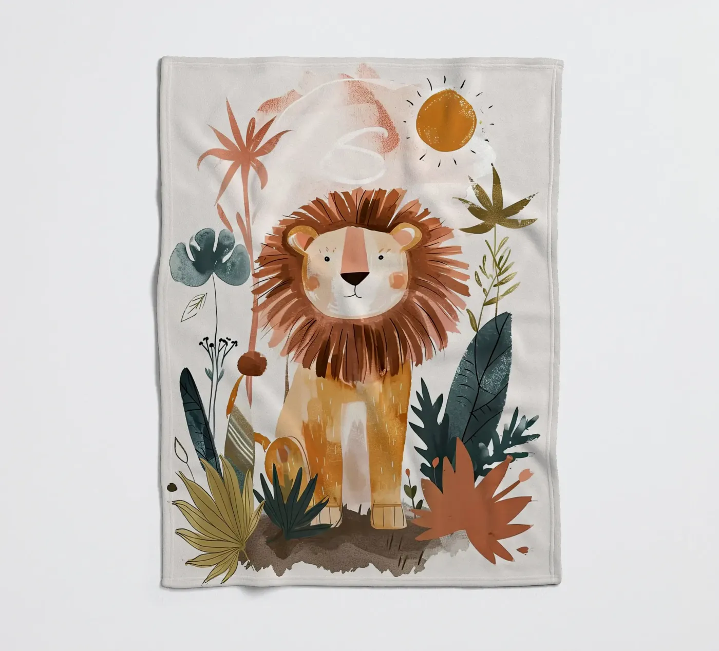 Löwe Fleecedecke von Damion Francis