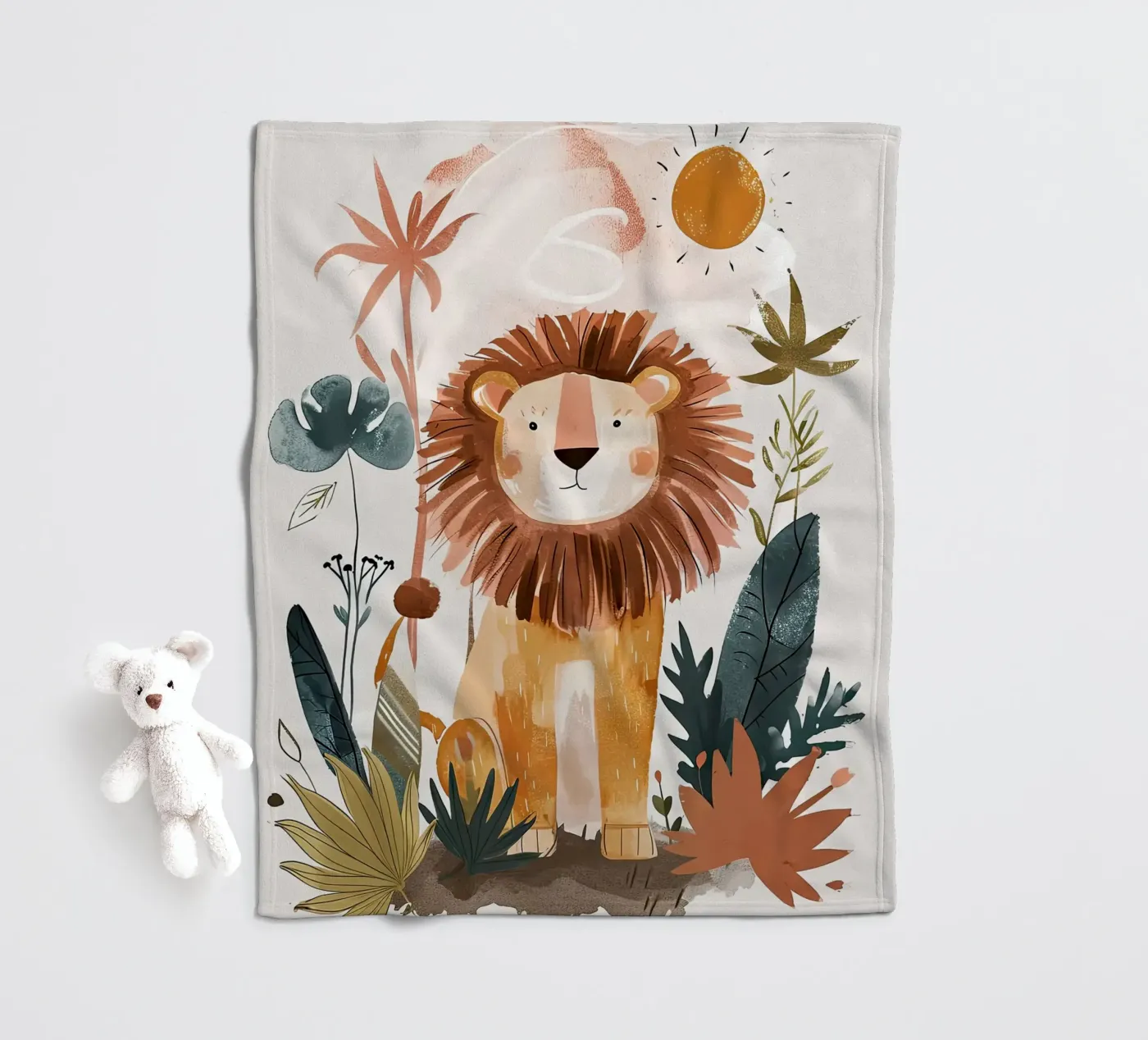 Löwe Fleecedecke von Damion Francis