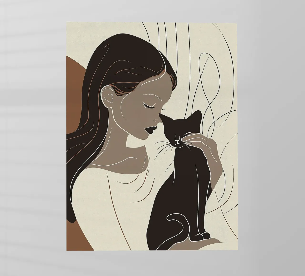 L'amore minimalista per i gatti pellicola backlit da Damion Francis