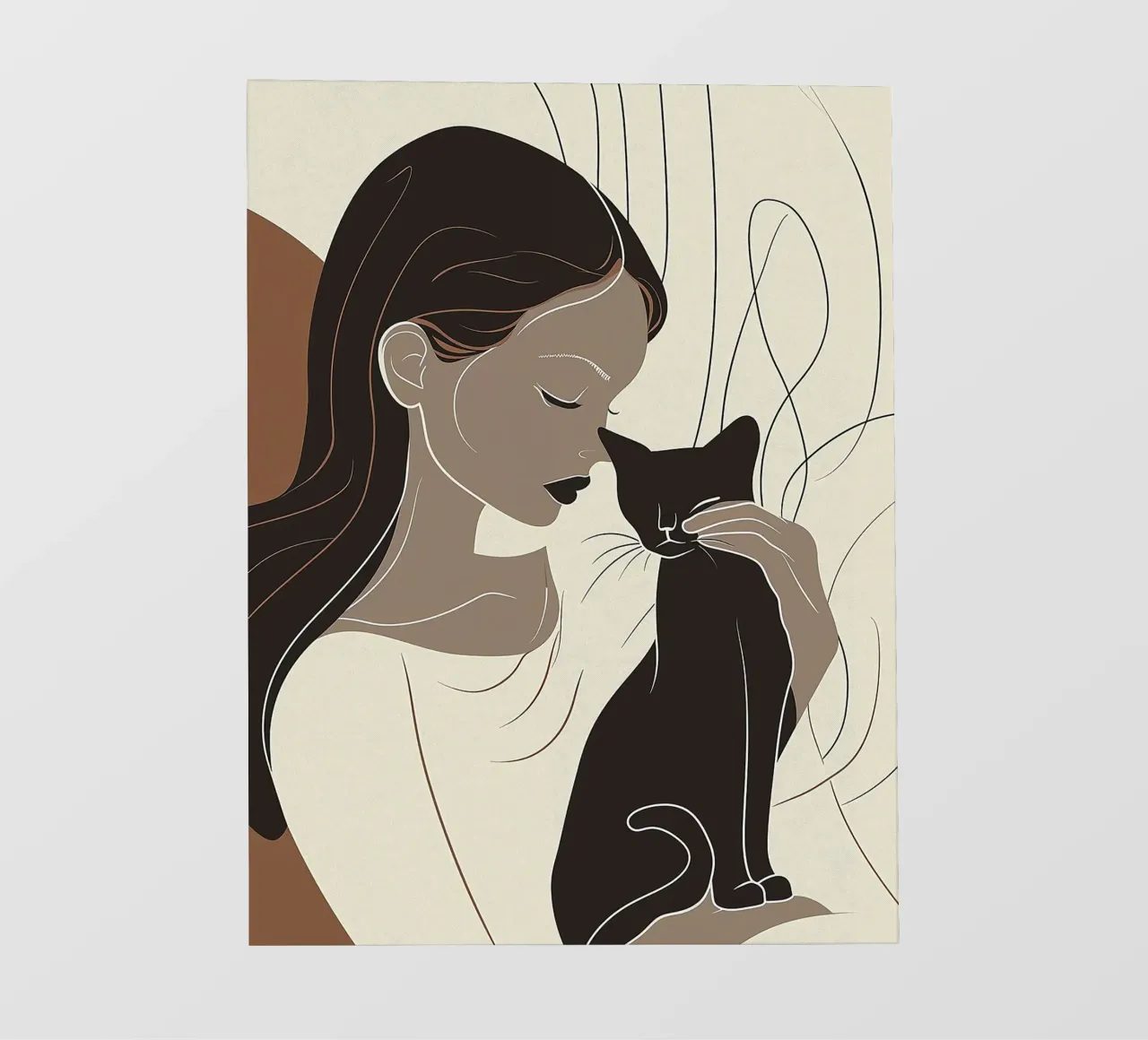L'amore minimalista per i gatti pellicola backlit da Damion Francis