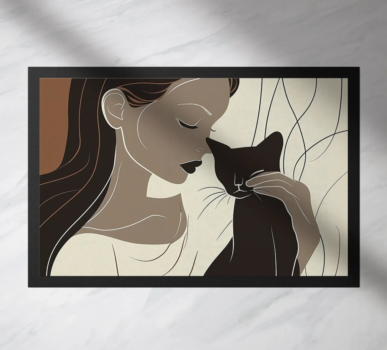 L'amore minimalista per i gatti zerbino da Damion Francis