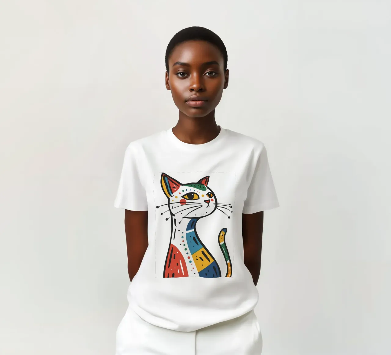 Multi Color Cat t-shirt da Damion Francis