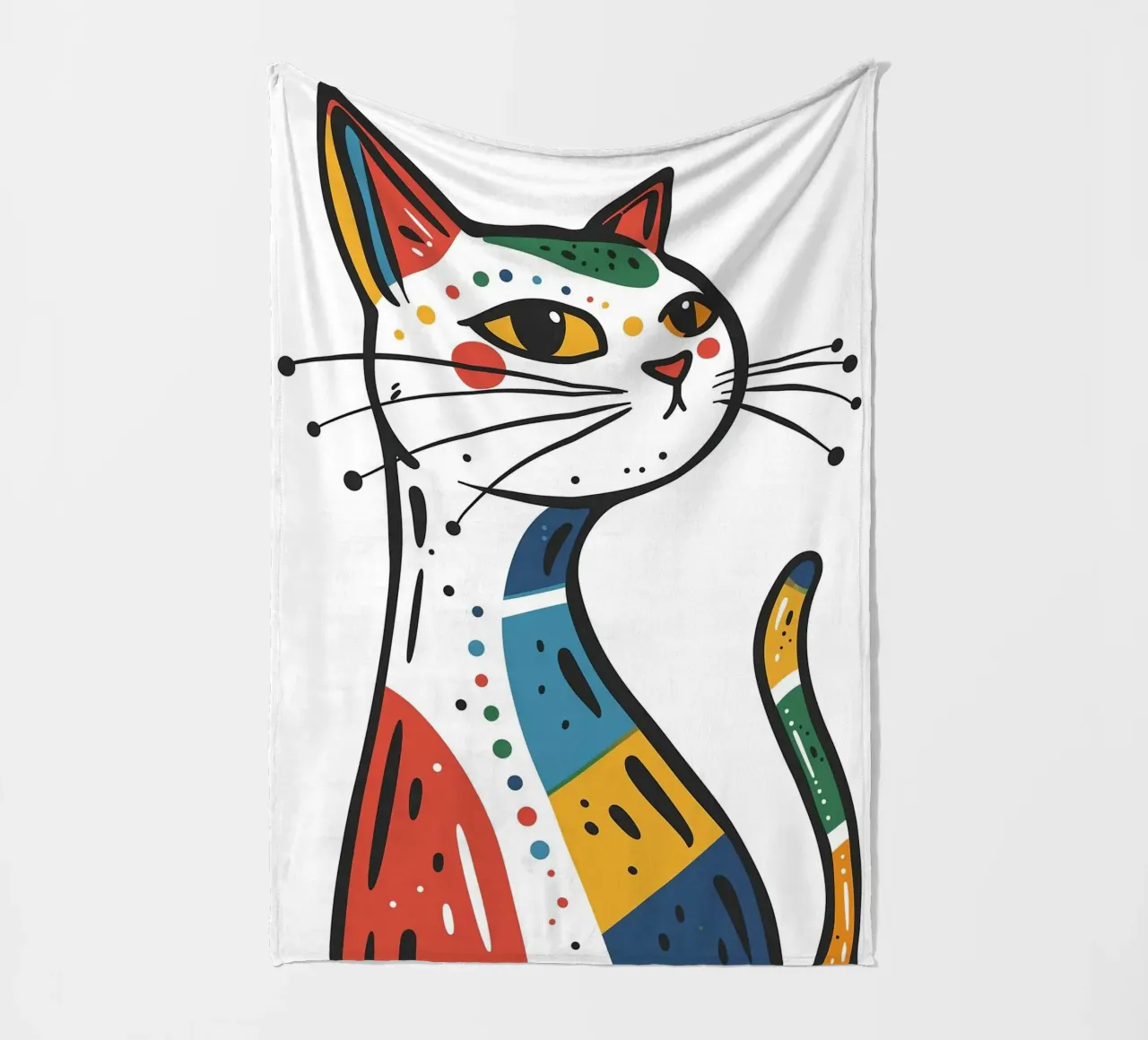 Multi Color Cat coperta in pile da Damion Francis