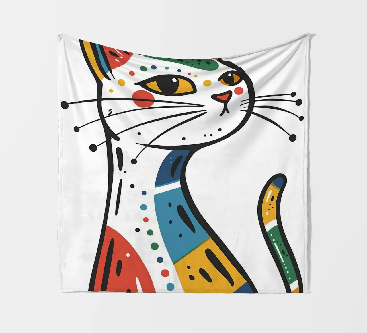 Multi Color Cat coperta in pile da Damion Francis