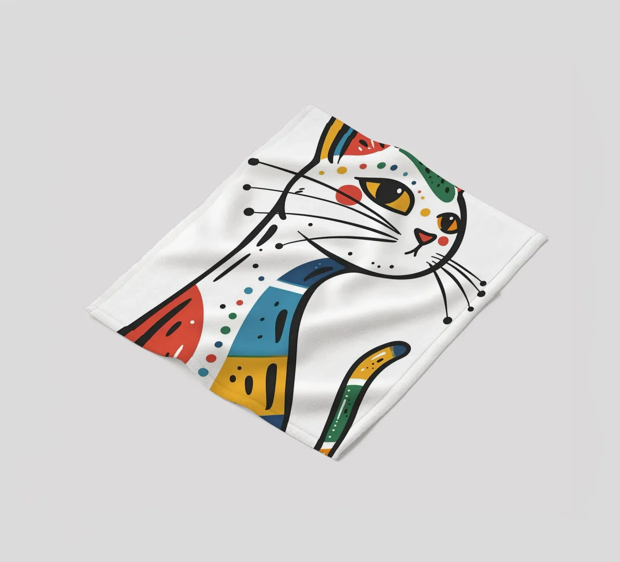 Multi Color Cat coperta in pile da Damion Francis