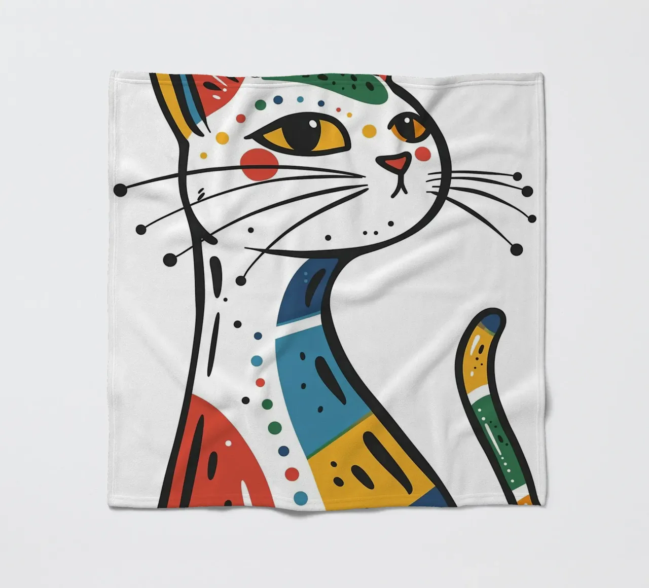 Multi Color Cat coperta in pile da Damion Francis