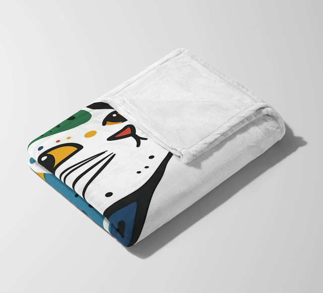 Multi Color Cat coperta in pile da Damion Francis