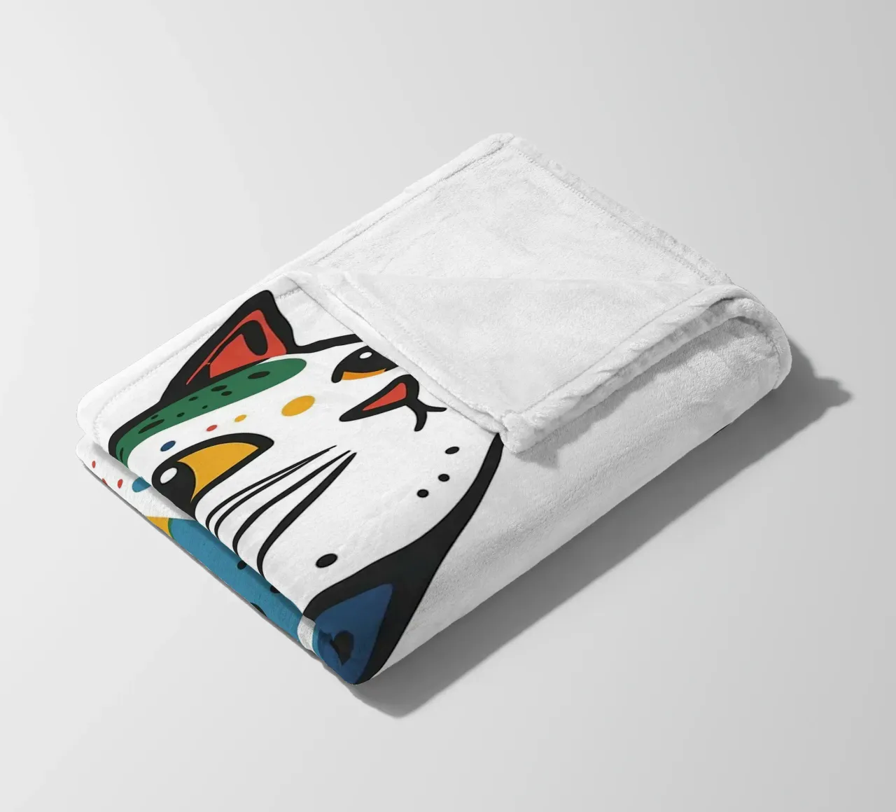Multi Color Cat coperta in pile da Damion Francis