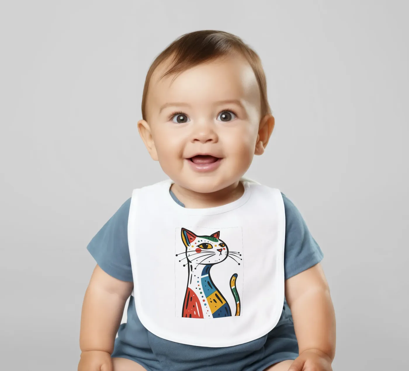 Multi Colour Cat bavaglino da Damion Francis