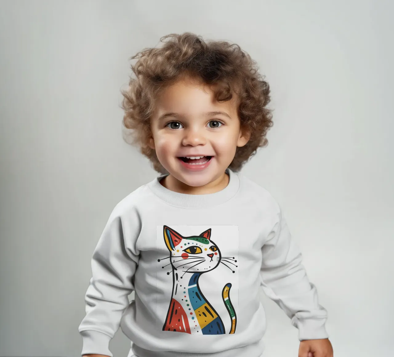 Multi Color Cat felpa neonato da Damion Francis