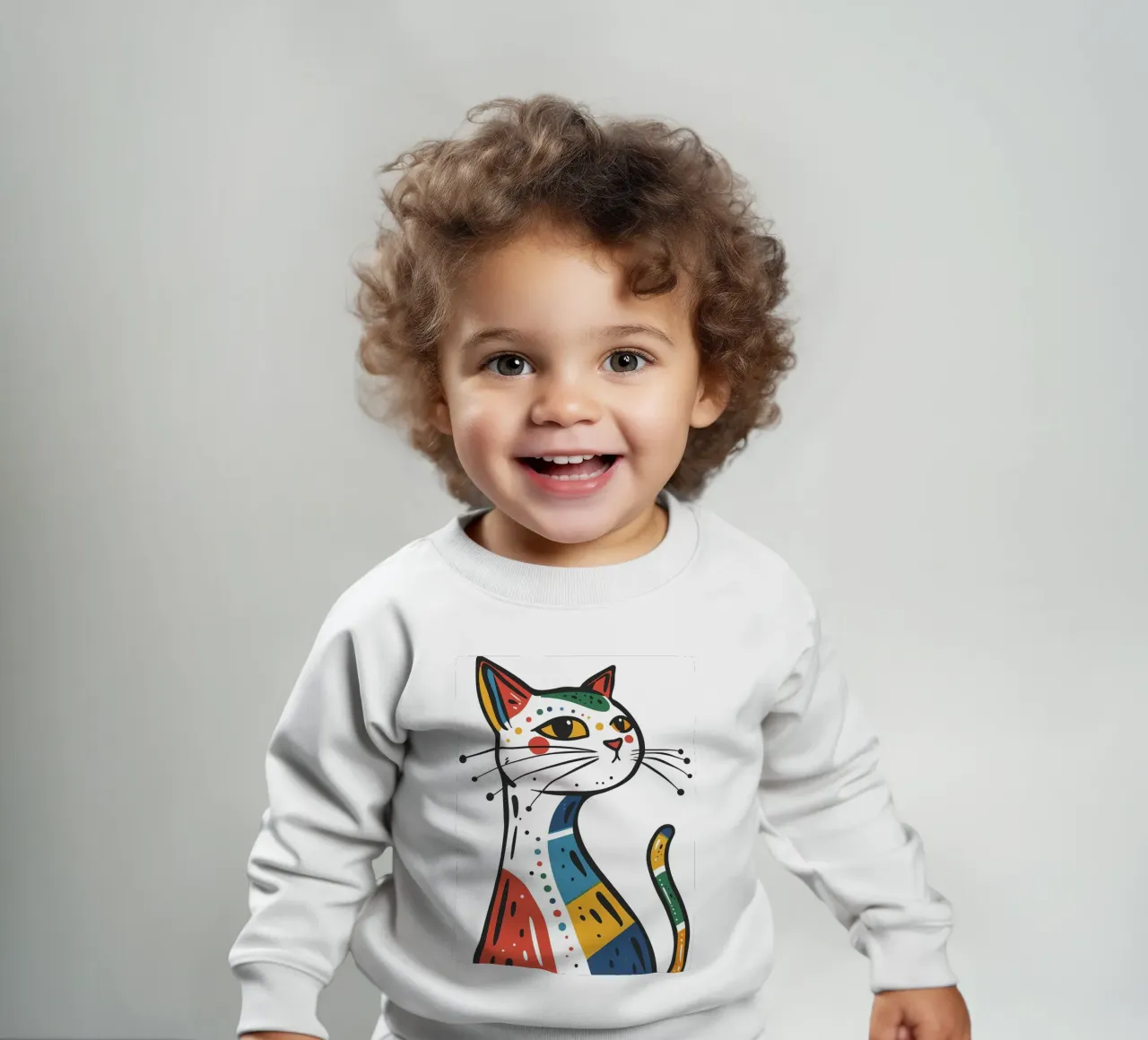 Multi Color Cat felpa neonato da Damion Francis