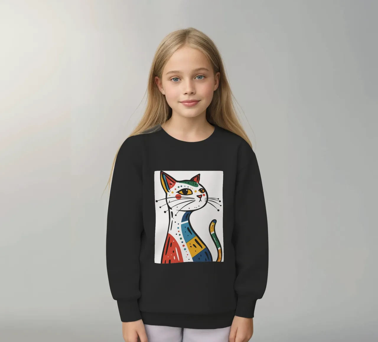 Multi Color Cat felpa bambino da Damion Francis