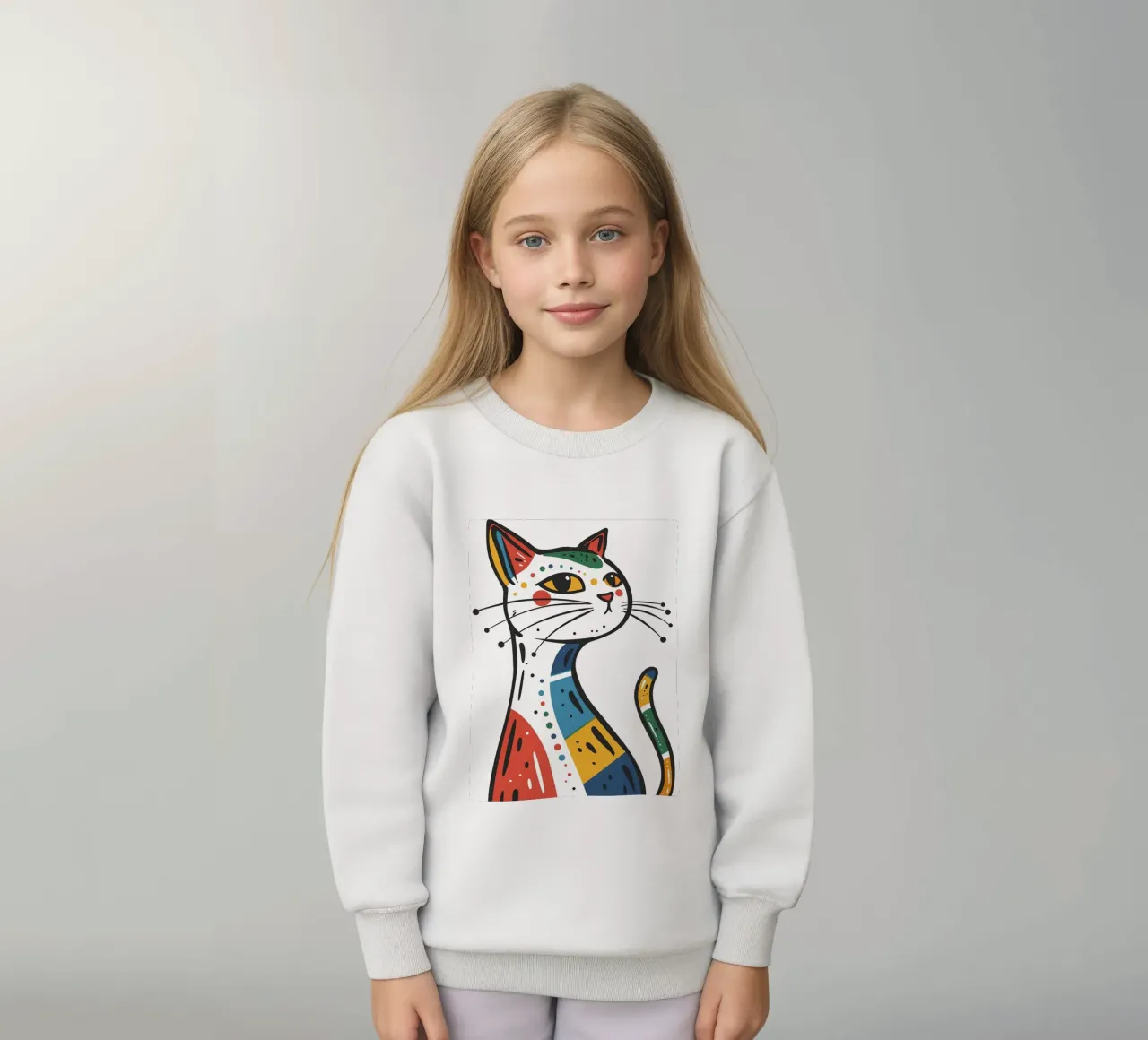 Multi Color Cat felpa bambino da Damion Francis