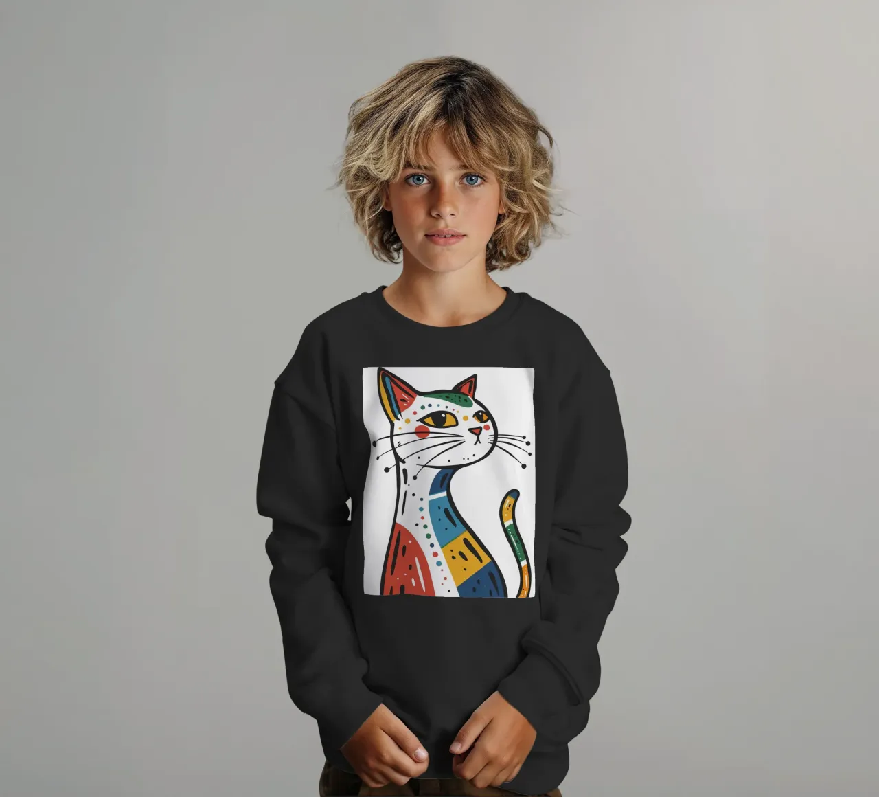 Multi Color Cat felpa bambino da Damion Francis