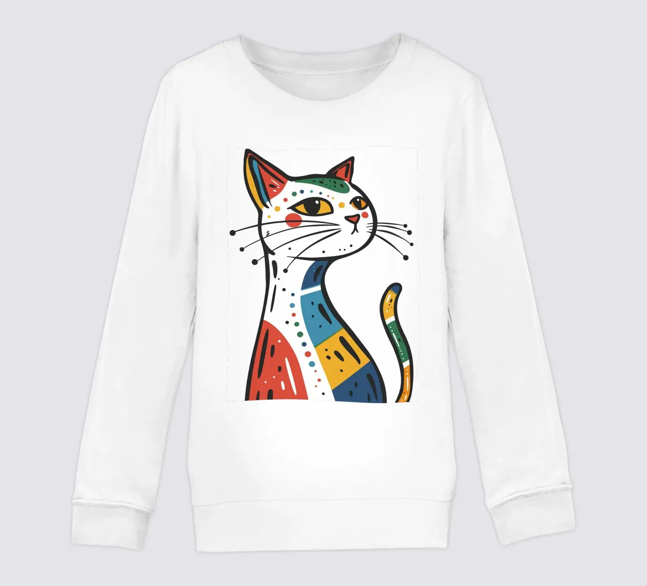 Multi Color Cat felpa bambino da Damion Francis