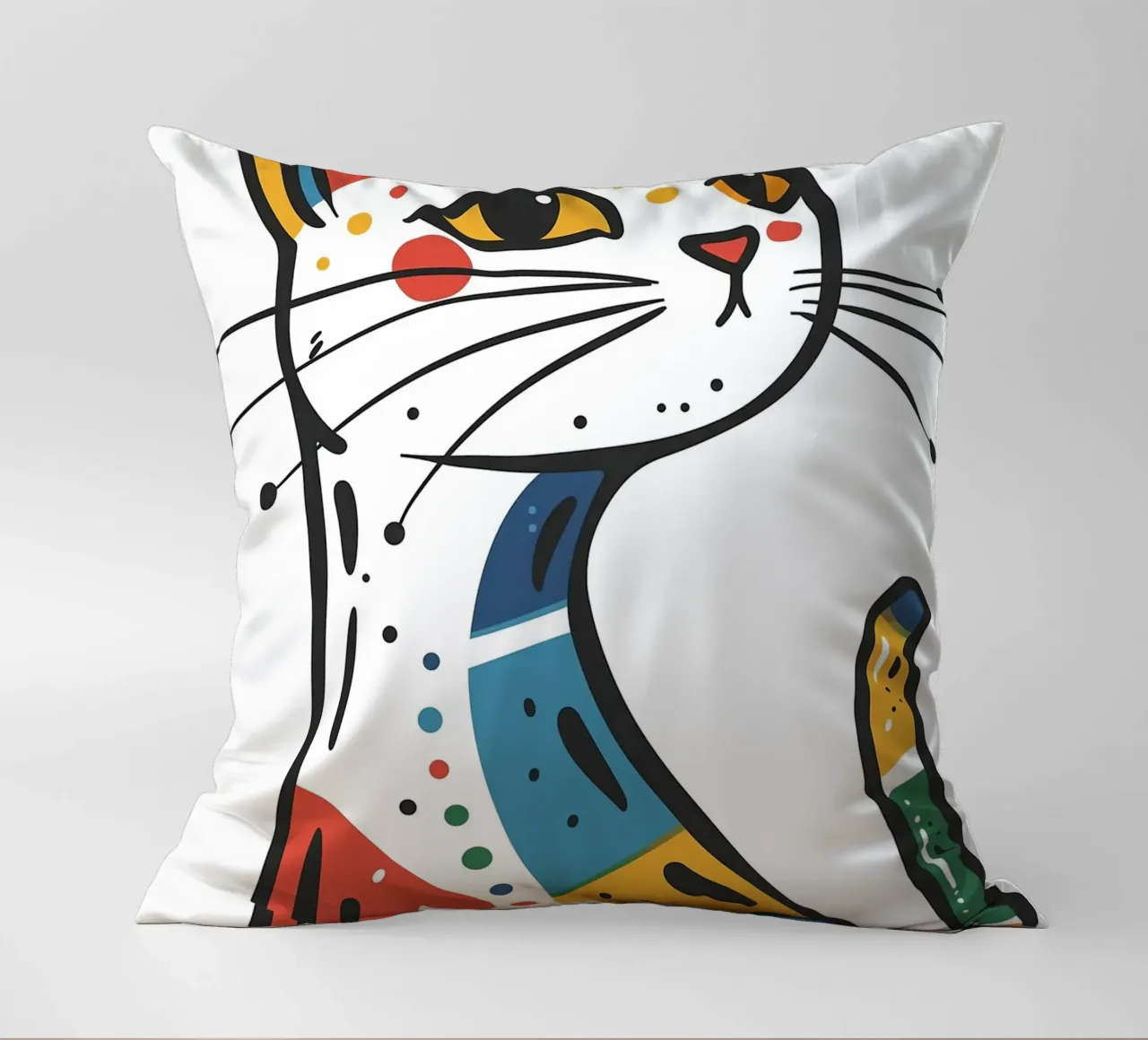 Multi Color Cat cuscino da Damion Francis
