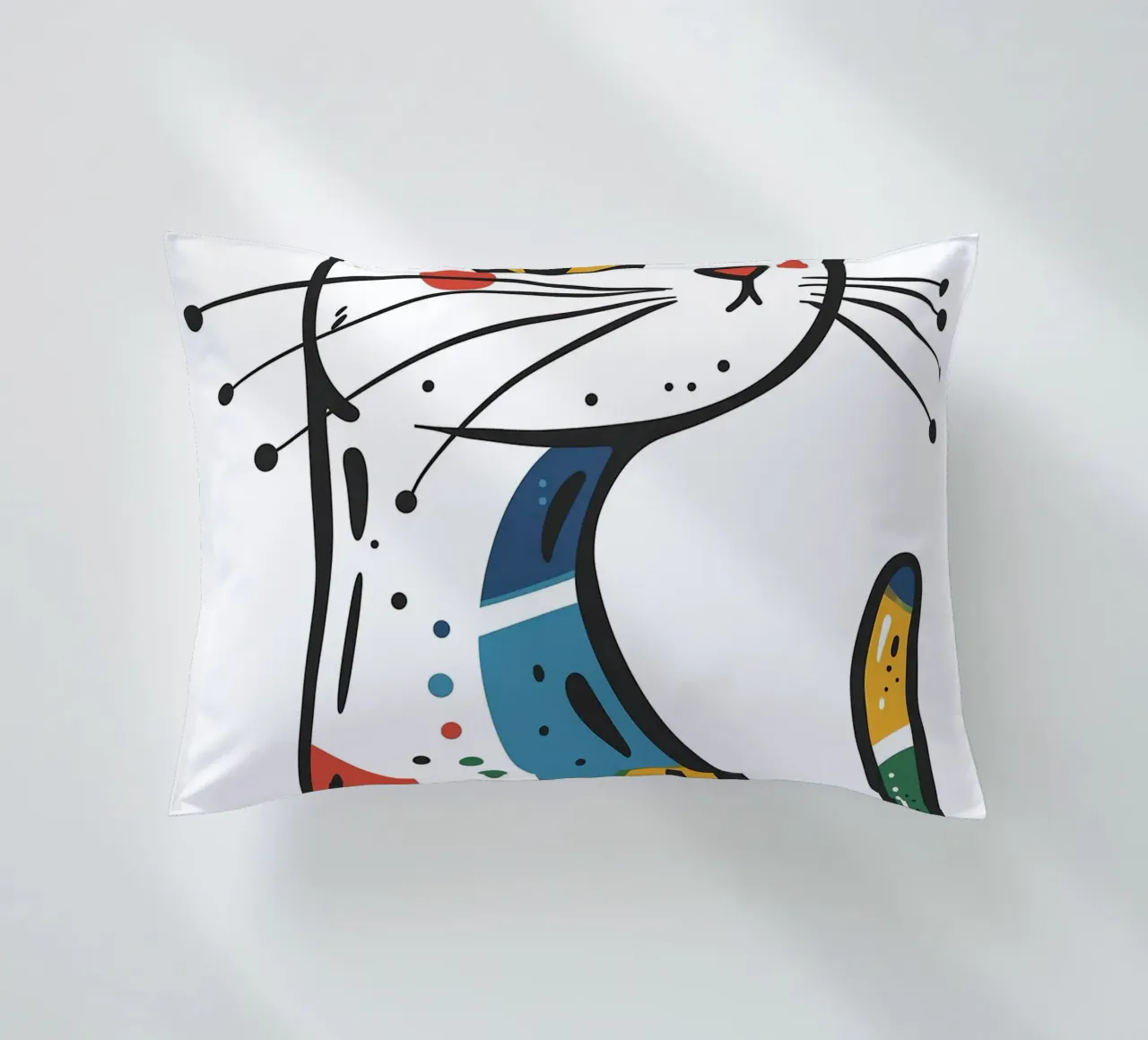 Multi Color Cat cuscino da Damion Francis