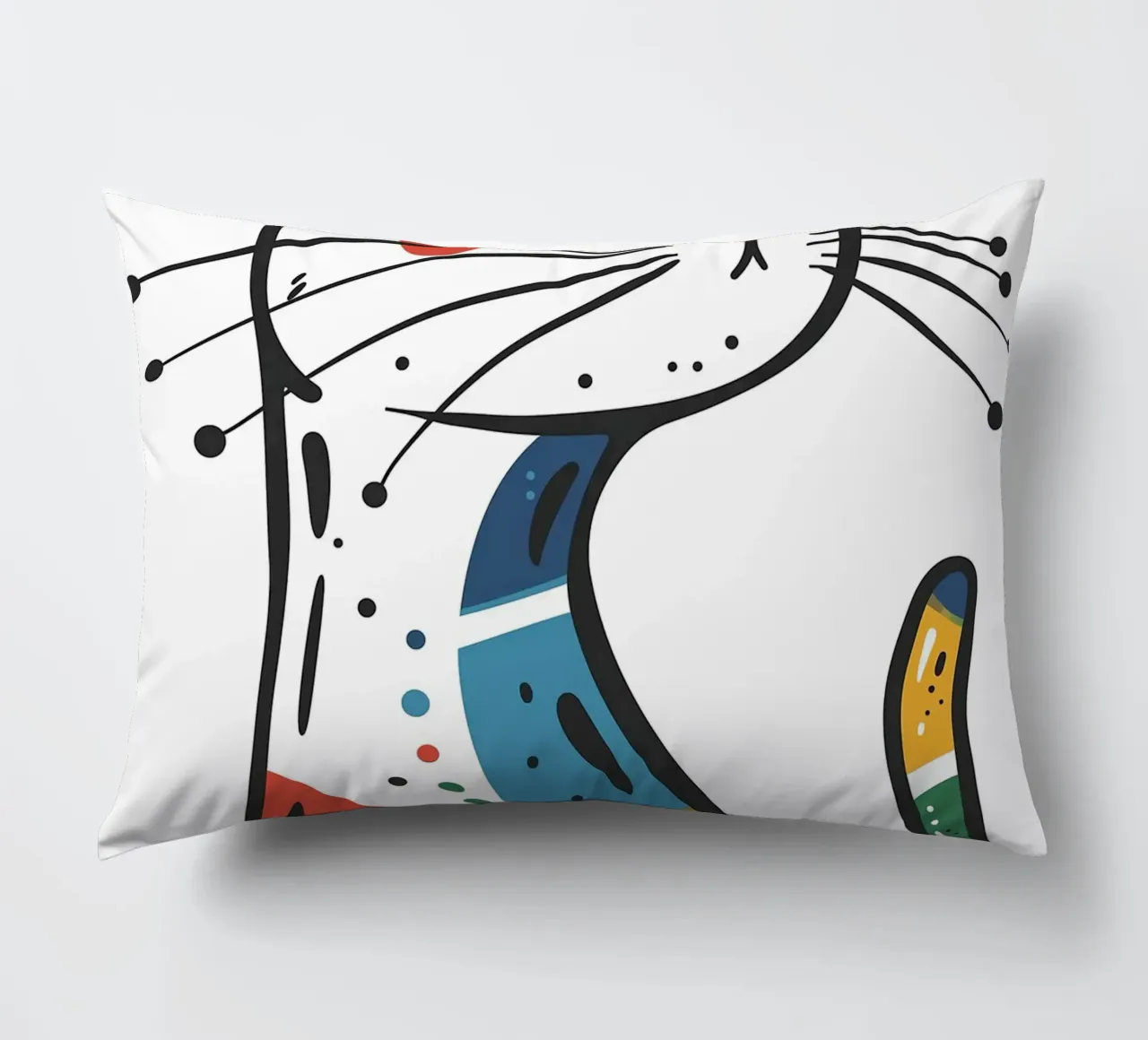 Multi Color Cat cuscino da Damion Francis