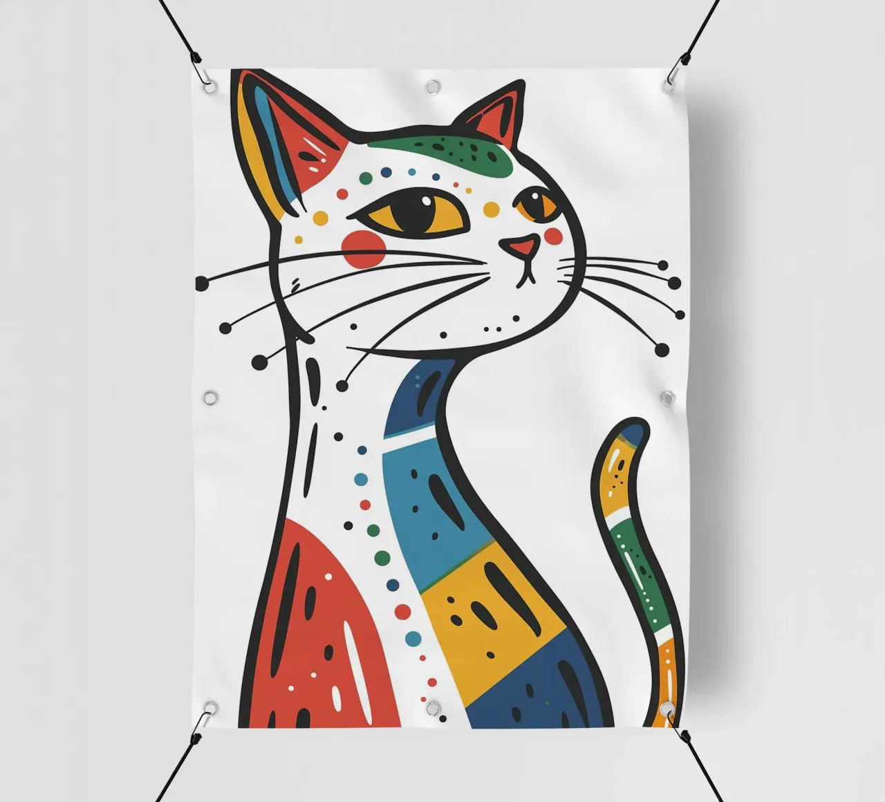 Multi Color Cat telo in pvc da Damion Francis