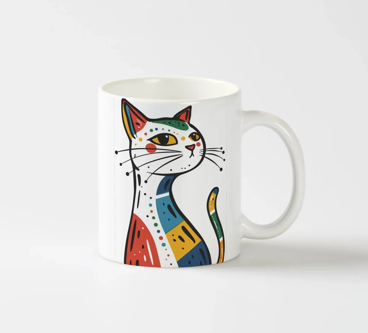 Multi Color Cat tazza in ceramica da Damion Francis