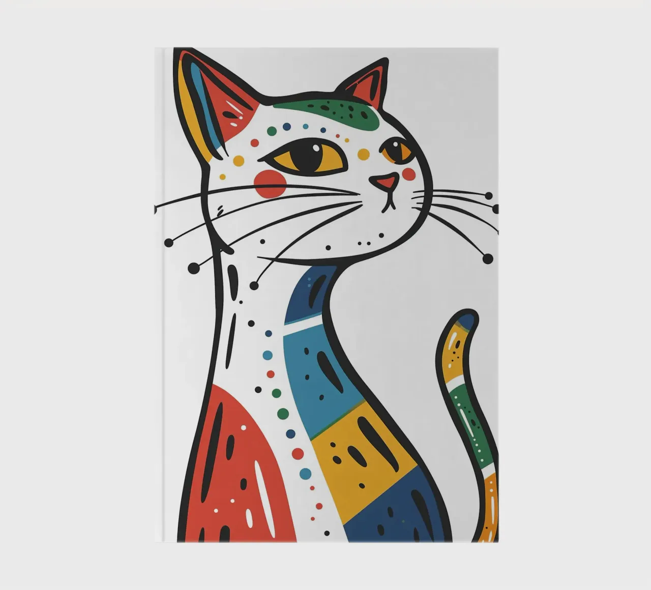 Multi Colour Cat notebook by Damion Francis