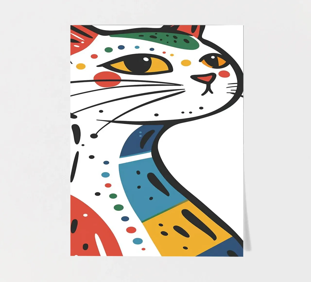 Multi Color Cat foglio adesivo da Damion Francis