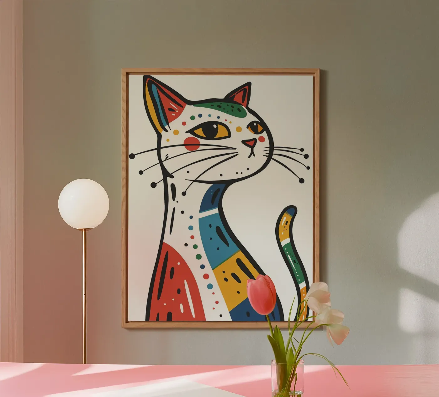Multi Colour Cat pannello forex da Damion Francis