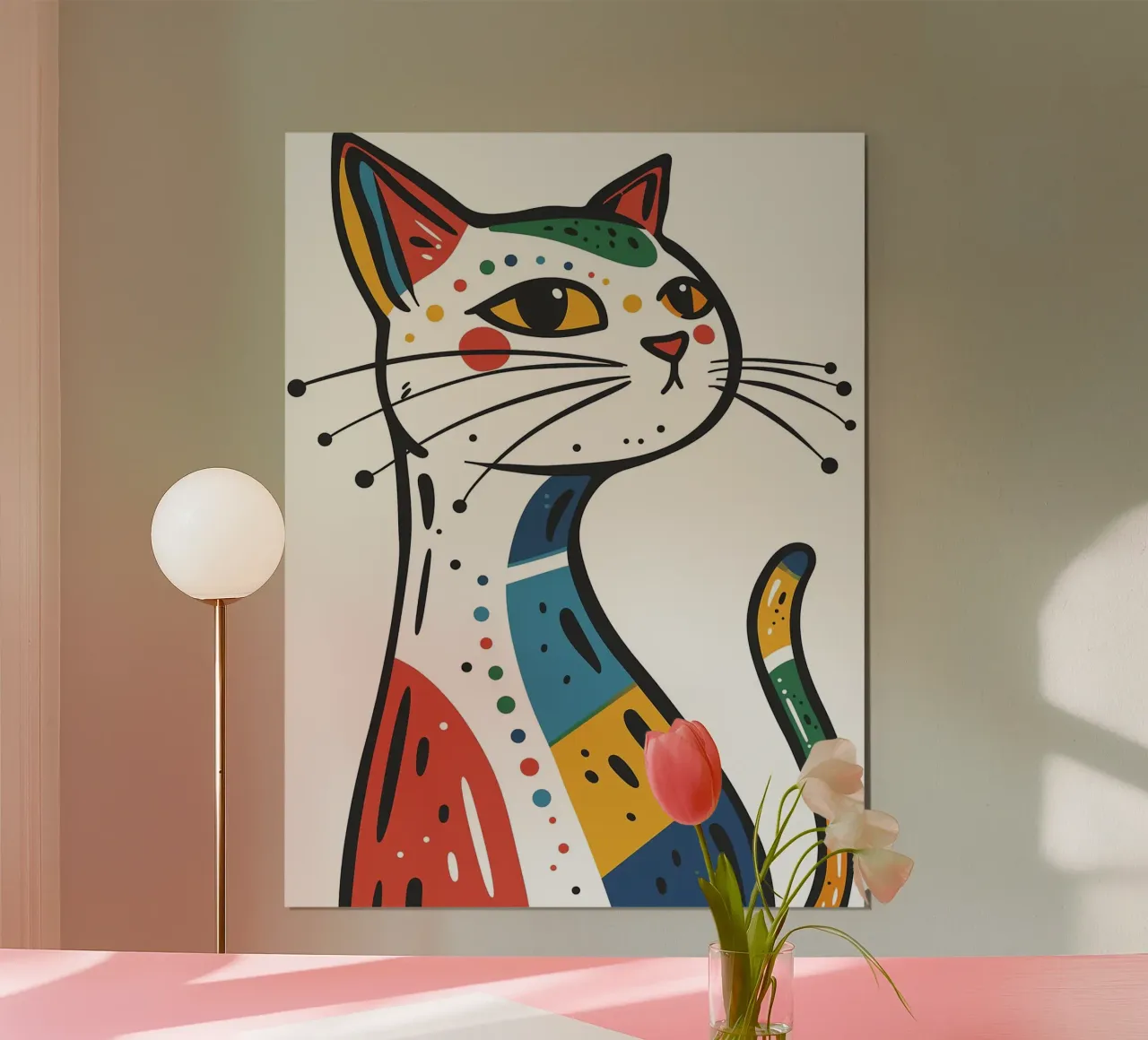 Multi Color Cat carta hahnemühle da Damion Francis