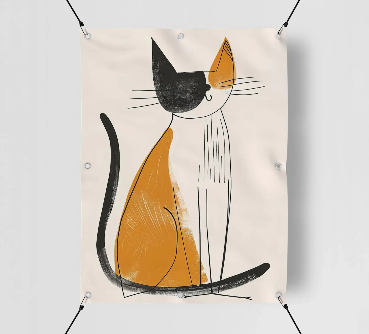 Fascino felino nostalgico telo in pvc da Damion Francis