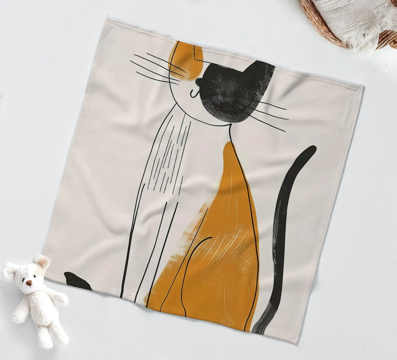 Fascino felino nostalgico coperta in pile da Damion Francis