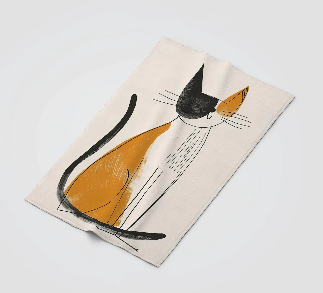 Fascino felino nostalgico coperta in pile da Damion Francis