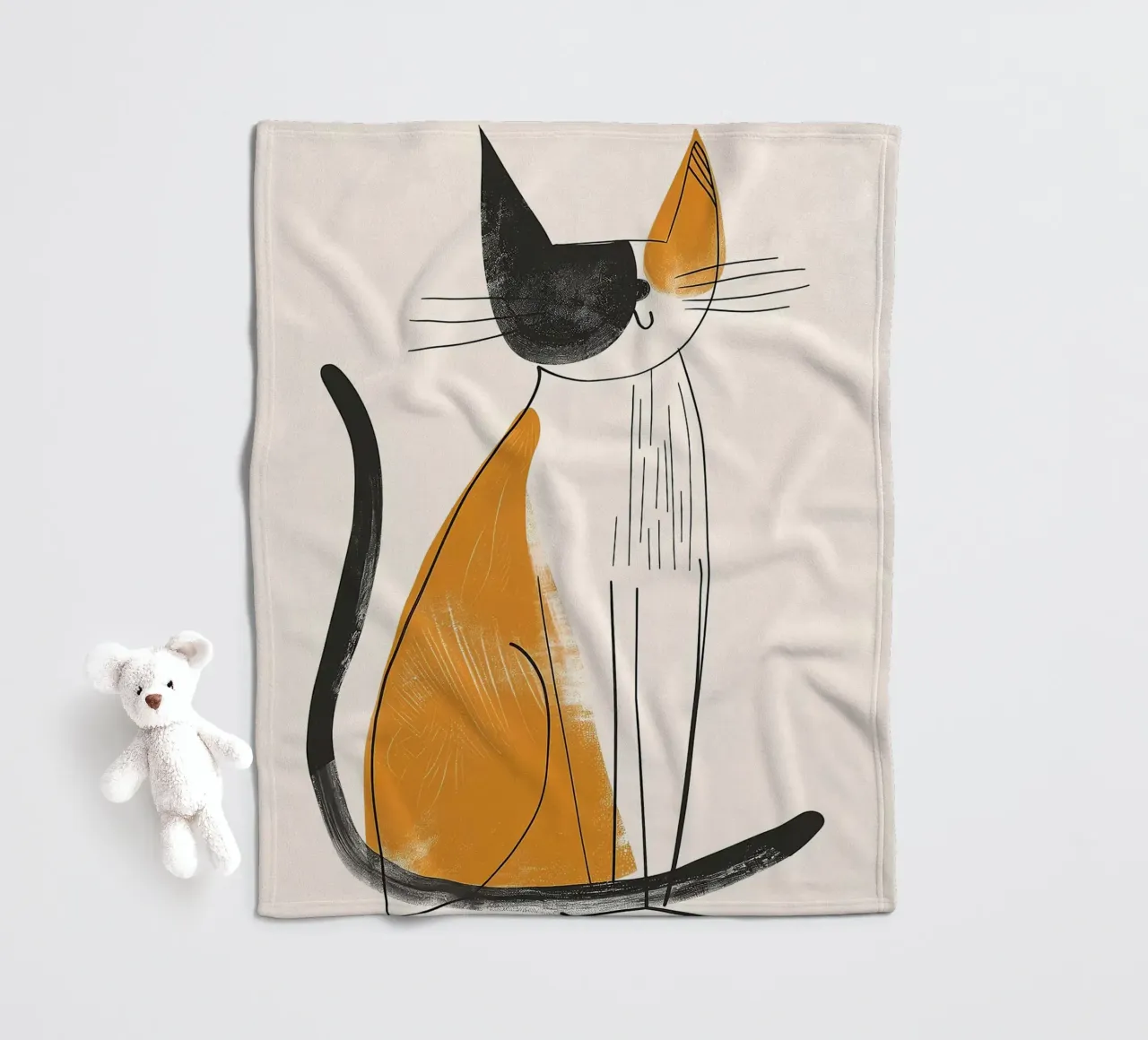 Fascino felino nostalgico coperta in pile da Damion Francis