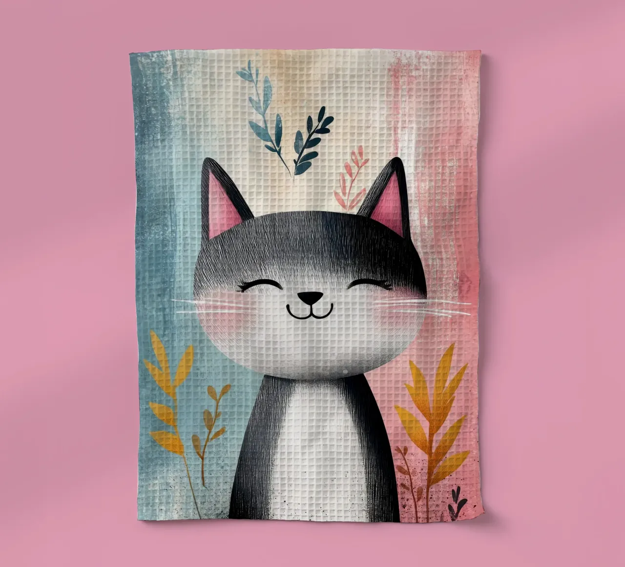 Chaton joyeux torchon de Damion Francis